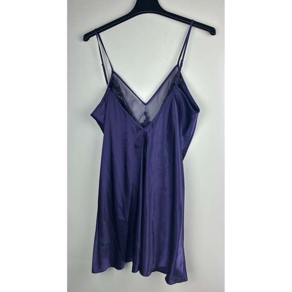 Cacique Satin Sleep Slip Dress Lingerie Chemise Purple Nighty Plus Size 18/20 - Picture 9 of 16